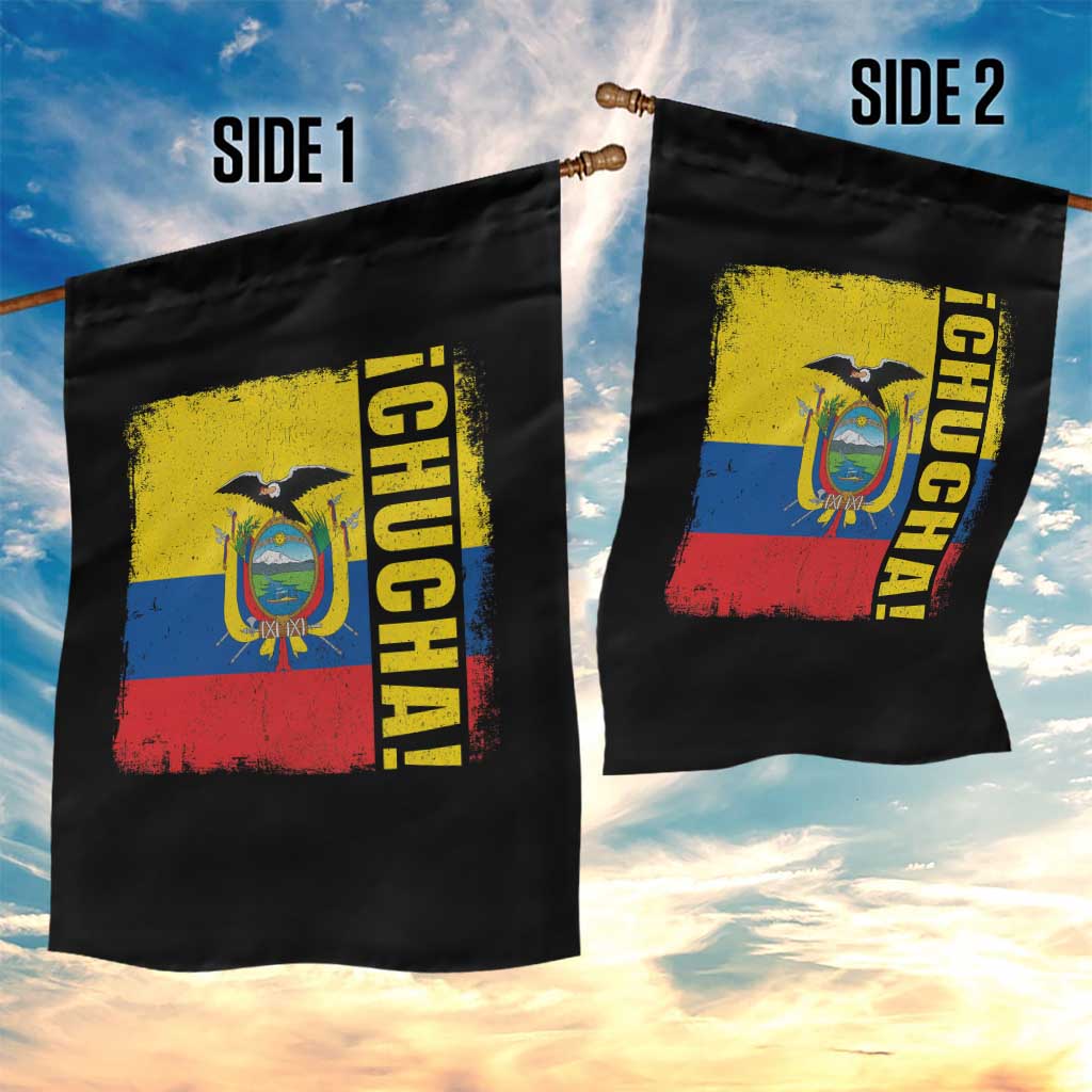 Chucha Funny Ecuadorian Slang Vintage Ecuador Flag Garden Flag TS11 Print Your Wear