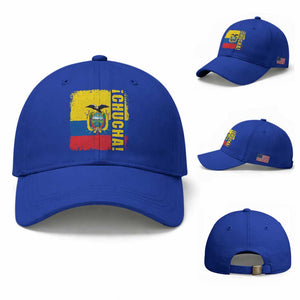 Chucha Funny Ecuadorian Slang Vintage Ecuador Flag Baseball Cap TS11 Baseball Cap Universal Fit Royal Blue Print Your Wear