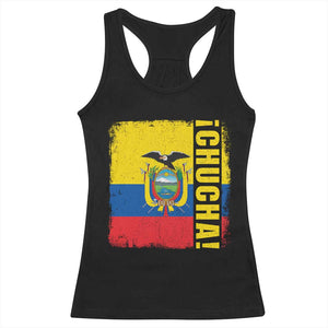 Chucha Funny Ecuadorian Slang Vintage Ecuador Flag Racerback Tank Top TS11 Black Print Your Wear