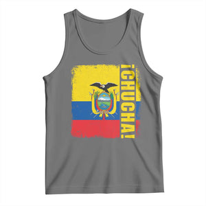 Chucha Funny Ecuadorian Slang Vintage Ecuador Flag Tank Top TS11 Black Heather Print Your Wear