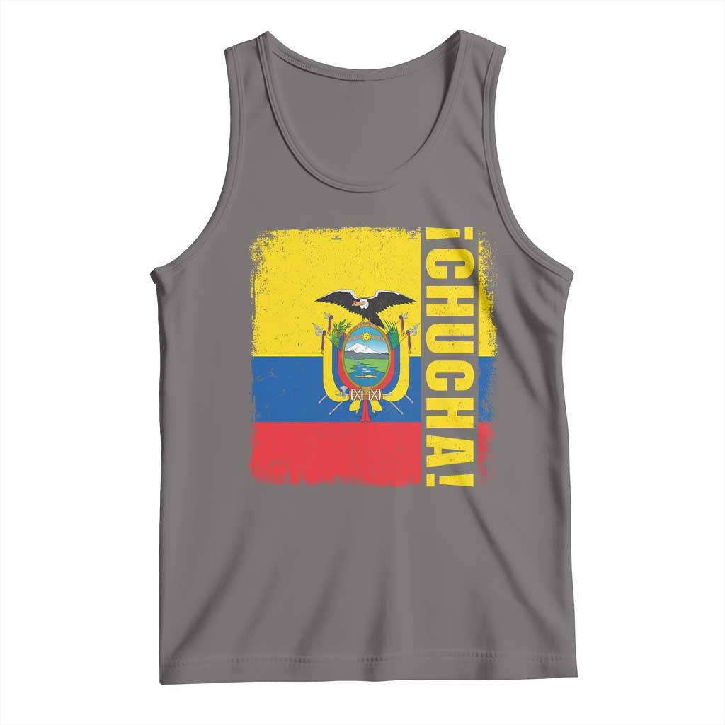 Chucha Funny Ecuadorian Slang Vintage Ecuador Flag Tank Top TS11 Deep Heather Print Your Wear
