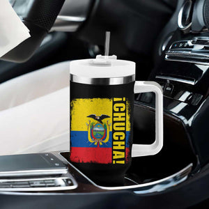 Chucha Funny Ecuadorian Slang Vintage Ecuador Flag Tumbler With Handle TS11 Print Your Wear