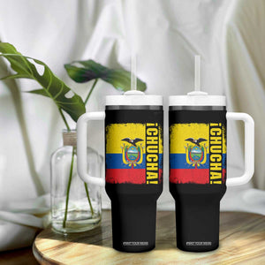 Chucha Funny Ecuadorian Slang Vintage Ecuador Flag Tumbler With Handle TS11 Print Your Wear