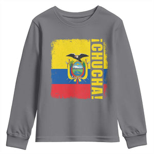 Chucha Funny Ecuadorian Slang Vintage Ecuador Flag Youth Sweatshirt TS11 Charcoal Print Your Wear