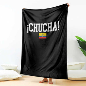 Chucha Funny Ecuadorian Slang Ecuador Flag Latino Saying Throw Blanket TS11 Print Your Wear