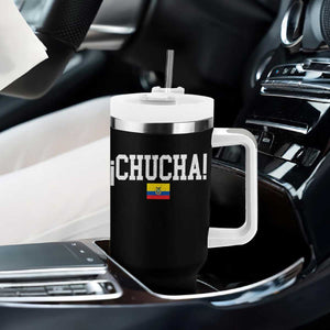 Chucha Funny Ecuadorian Slang Ecuador Flag Latino Saying Tumbler With Handle TS11 Print Your Wear