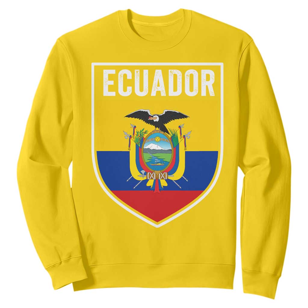 Ecuador Vintage Soccer Crest Escudo Ecuadorian Coat of Arms Sweatshirt TS11 Daisy Print Your Wear