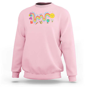 Special Education Teacher Sweatshirt Progress Is Not Linear Back To School Sun Flower TS11 Light Pink Print Your Wear