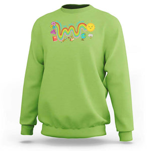 Special Education Teacher Sweatshirt Progress Is Not Linear Back To School Sun Flower TS11 Lime Print Your Wear