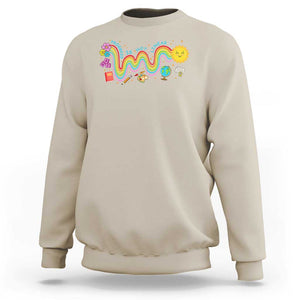 Special Education Teacher Sweatshirt Progress Is Not Linear Back To School Sun Flower TS11 Sand Print Your Wear