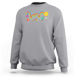 Special Education Teacher Sweatshirt Progress Is Not Linear Back To School Sun Flower TS11 Sport Gray Print Your Wear