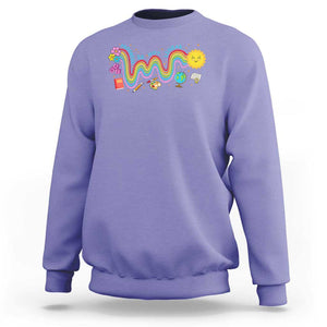 Special Education Teacher Sweatshirt Progress Is Not Linear Back To School Sun Flower TS11 Violet Print Your Wear