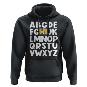 Funny Pre K Kindergarten Hoodie Hi Alphabet Back To School Teachers Pencil TS11 Black Print Your Wear