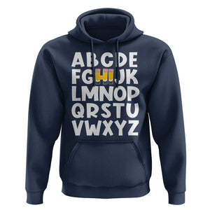 Funny Pre K Kindergarten Hoodie Hi Alphabet Back To School Teachers Pencil TS11 Navy Print Your Wear