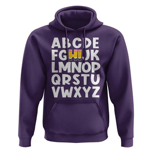 Funny Pre K Kindergarten Hoodie Hi Alphabet Back To School Teachers Pencil TS11 Purple Print Your Wear