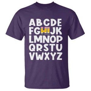 Funny Pre K Kindergarten T Shirt Hi Alphabet Back To School Teachers Pencil TS11 Purple Print Your Wear