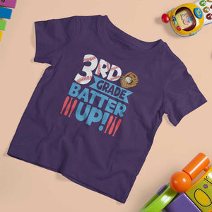 Back To School Baseball T Shirt For Kid 3RD Grade Batter Up Glove Bat Ball TS11 Purple Print Your Wear