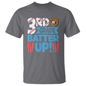 Back To School Baseball T Shirt 3RD Grade Batter Up Glove Bat Ball TS11 Charcoal Print Your Wear