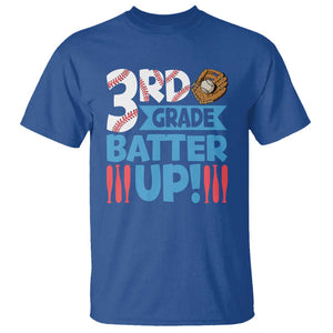 Back To School Baseball T Shirt 3RD Grade Batter Up Glove Bat Ball TS11 Royal Blue Print Your Wear