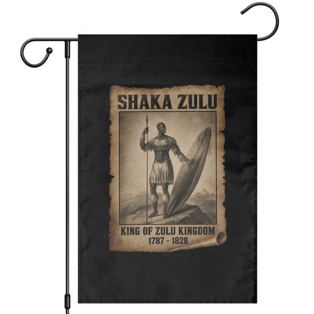 Shaka Zulu Garden Flag King of Zulu Kingdom Indigenous African Tribe TS11 Black Print Your Wear