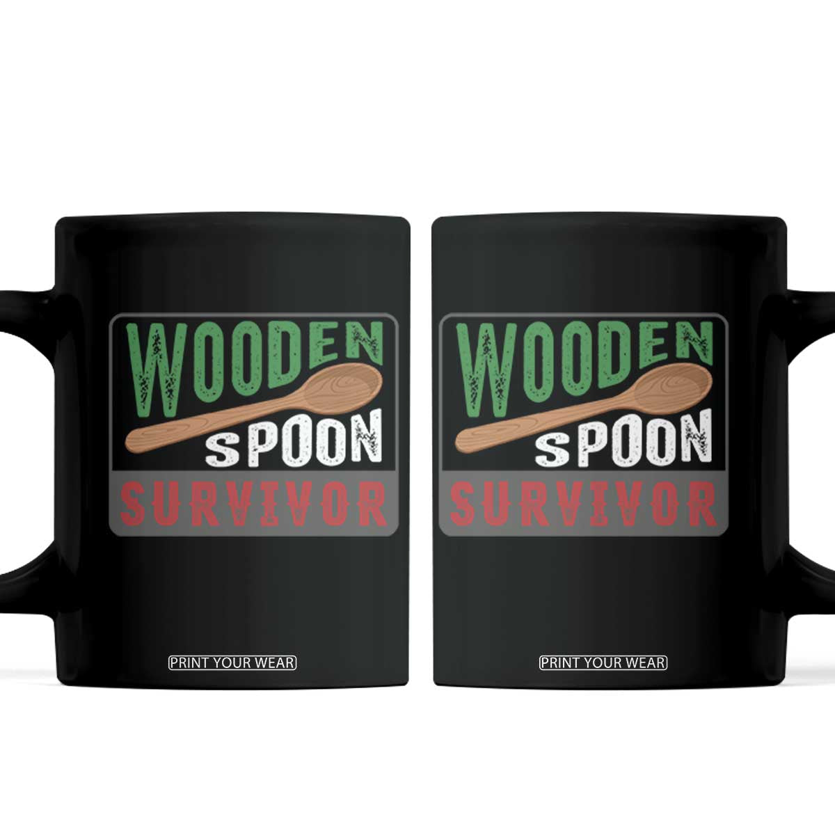 Funny Wooden Spoon Survivor Coffee Mug Italian Parenting
