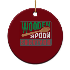 Funny Wooden Spoon Survivor Ceramic Ornament Italian Parenting