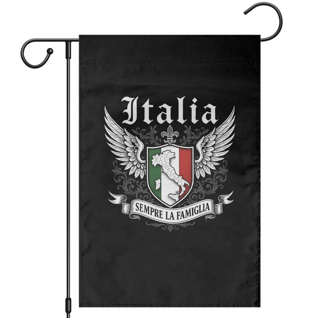 Italy Italia Sempre La Famiglia Garden Flag Family Is Everything Italian Saying TS11 Black Print Your Wear