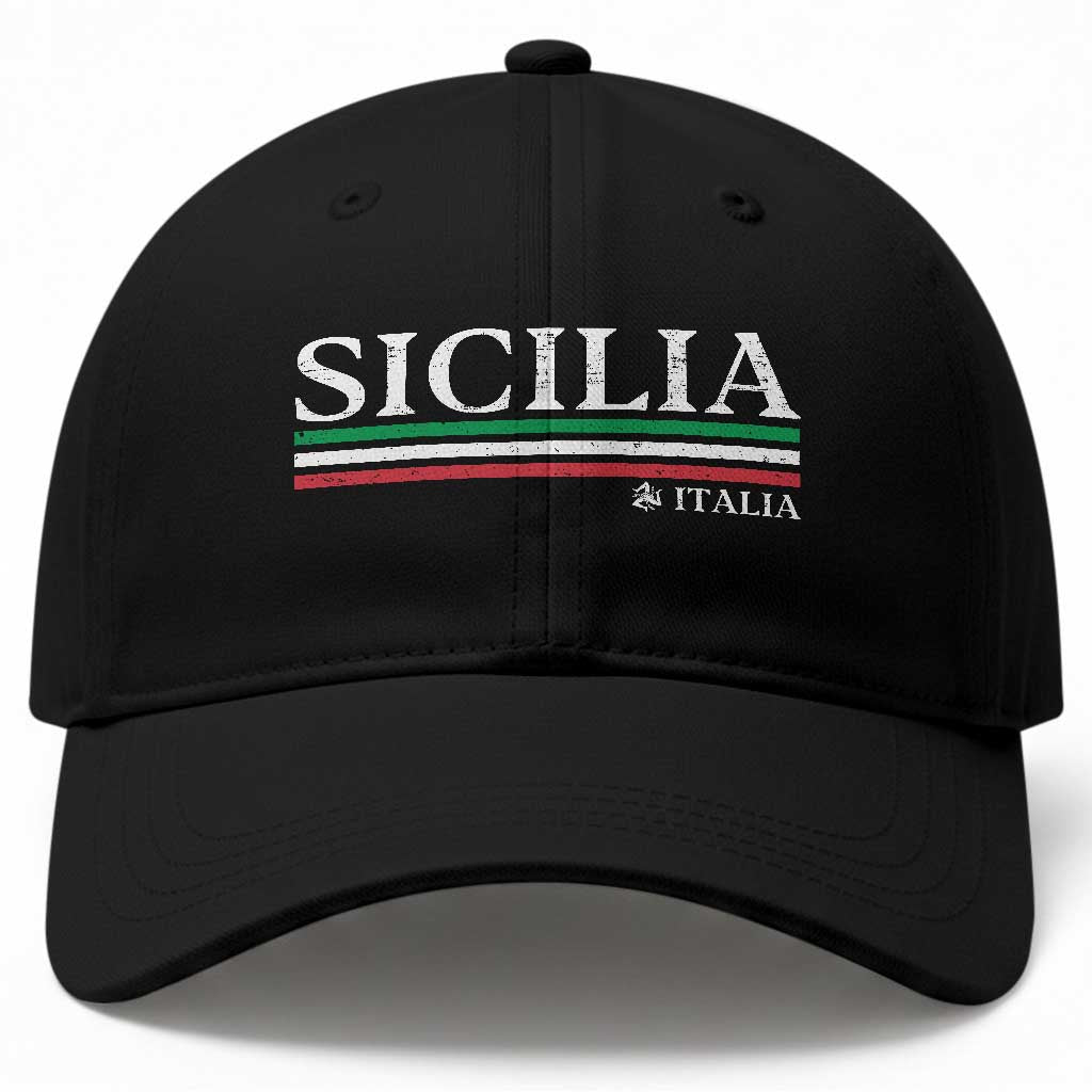 Sicily Sicilian Italian Flag Souvenirs Medusa Baseball Cap TS11 Print Your Wear