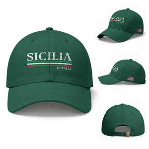 Sicily Sicilian Italian Flag Souvenirs Medusa Baseball Cap TS11 Baseball Cap Universal Fit Irish Green Print Your Wear