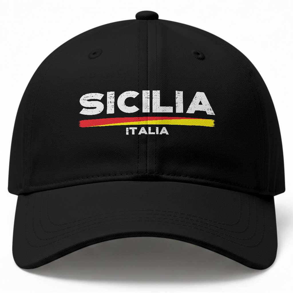 Proud Sicilian Italian Sicilia Flag Sicily Palermo Italy Baseball Cap