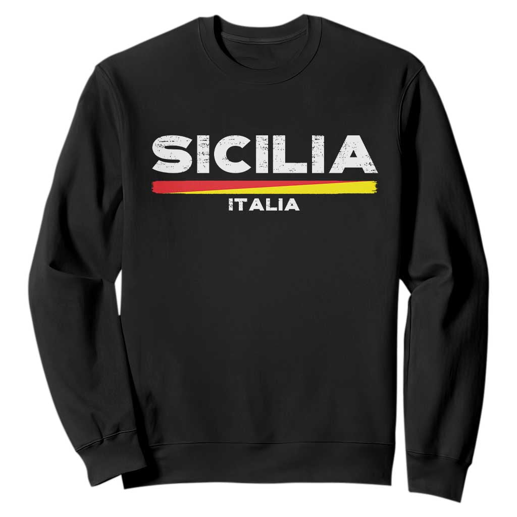Proud Sicilian Italian Sicilia Flag Sicily Palermo Italy Sweatshirt