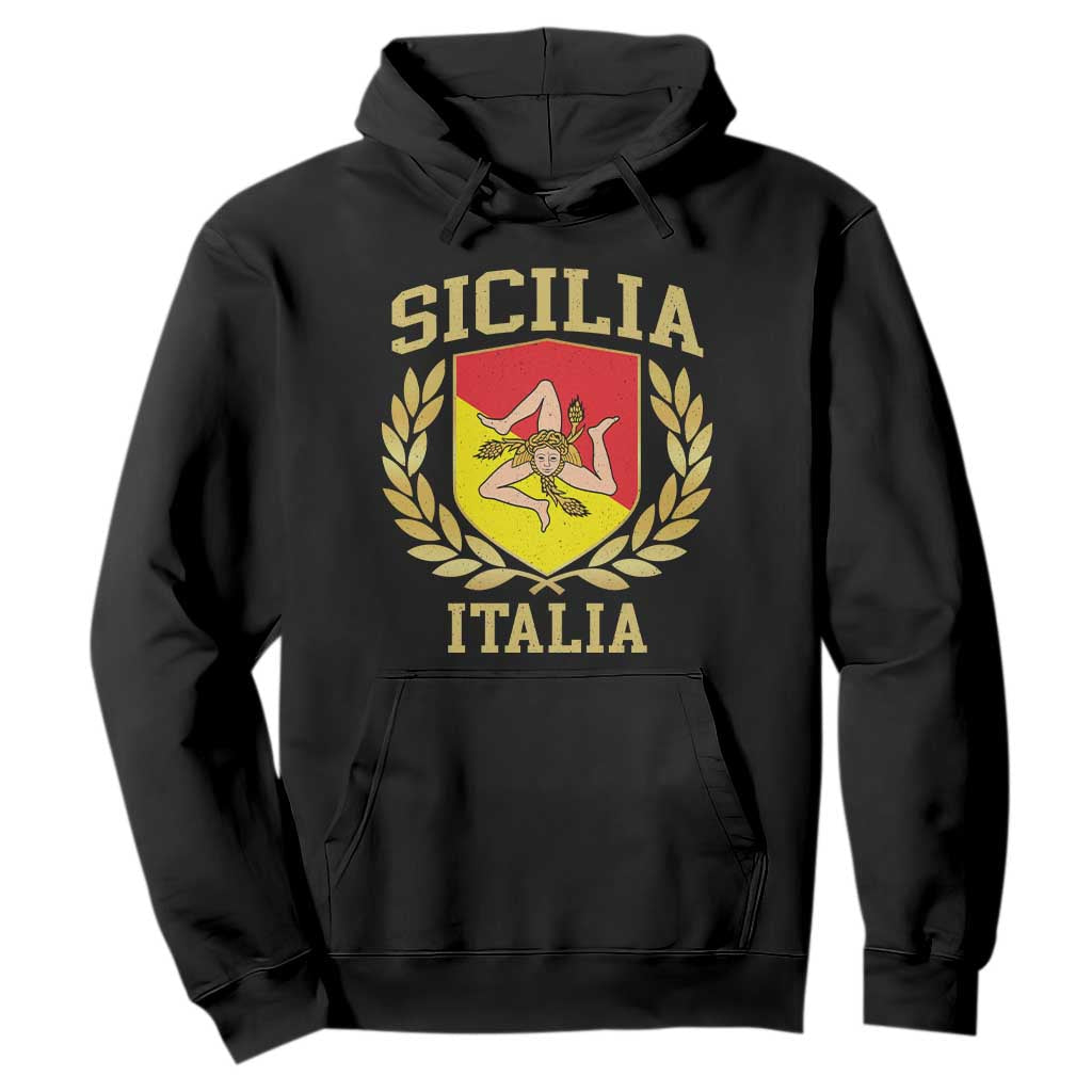 Sicilia Flag Sicily Palermo Italy Triskelion Hoodie TS11 Black Print Your Wear