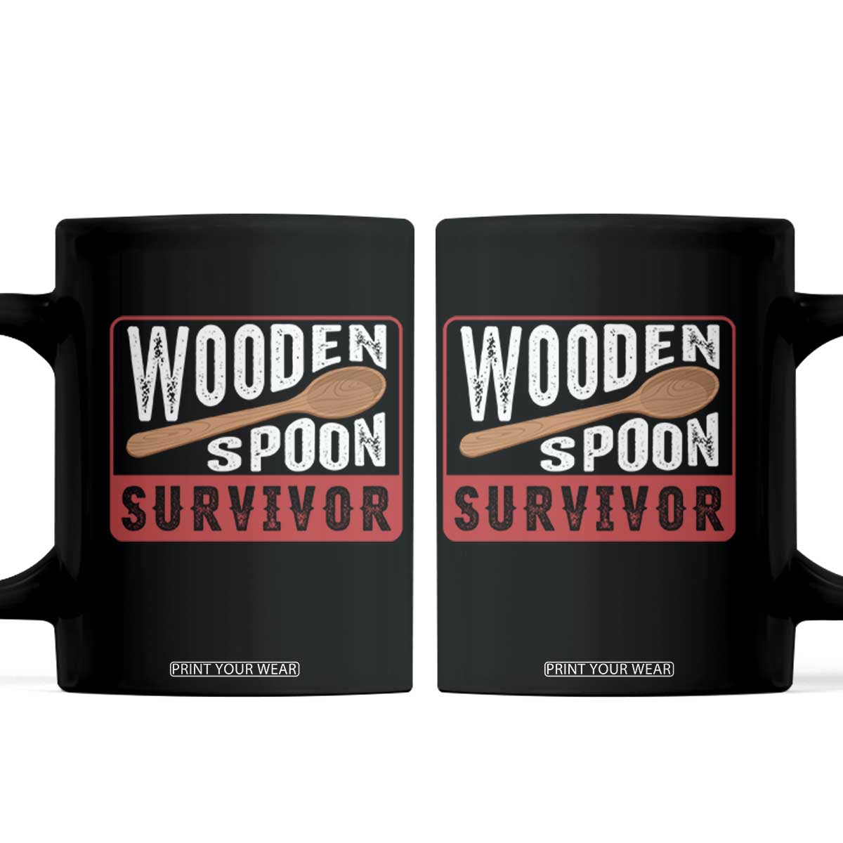Funny Wooden Spoon Survivor Coffee Mug Italian Filipino Pride