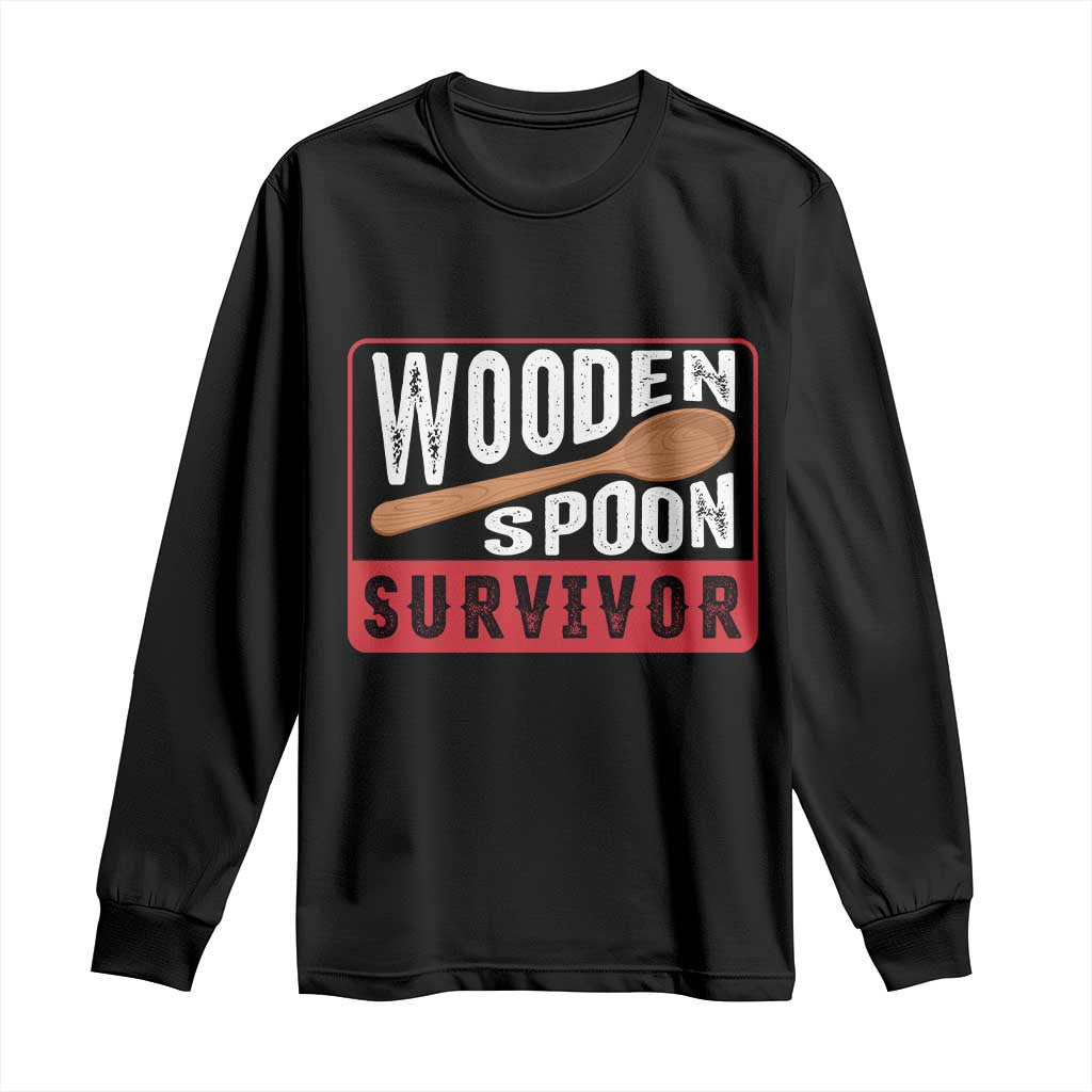 Funny Wooden Spoon Survivor Long Sleeve Shirt Italian Filipino Pride