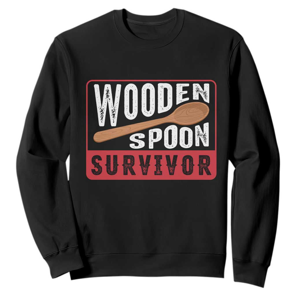 Funny Wooden Spoon Survivor Sweatshirt Italian Filipino Pride