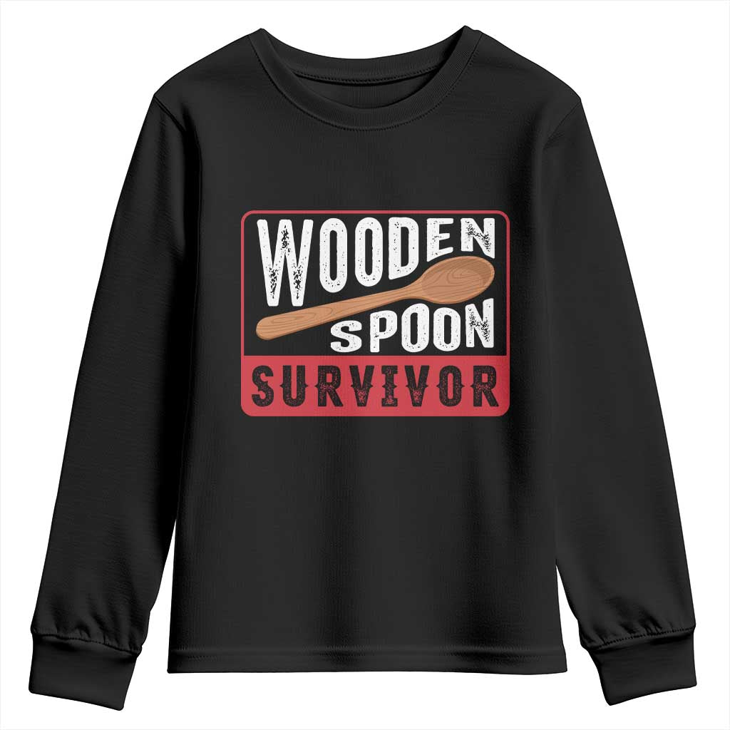 Funny Wooden Spoon Survivor Youth Sweatshirt Italian Filipino Pride