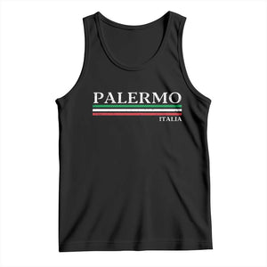 Palermo Sicily Italian Flag Souvenirs Sicilia Italia Tank Top TS11 Black Print Your Wear