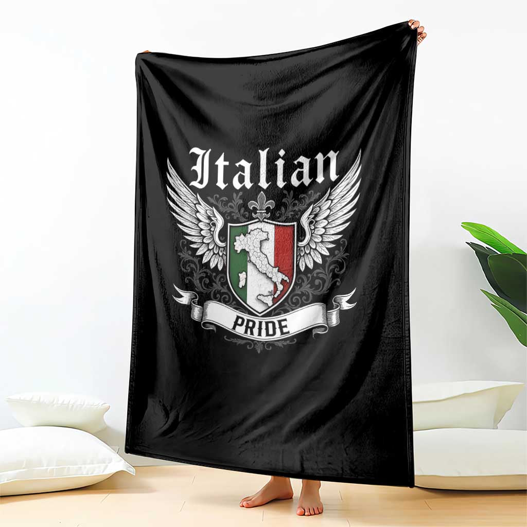 Italian Pride Throw Blanket Vintage Patriotic Italy Map TS11 Print Your Wear