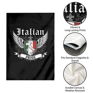 Italian Pride Garden Flag Vintage Patriotic Italy Map TS11 Print Your Wear