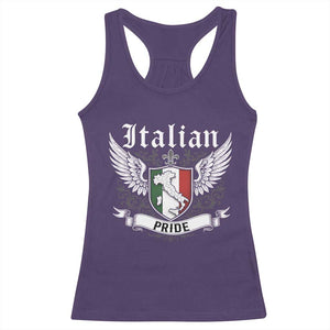 Italian Pride Racerback Tank Top Vintage Patriotic Italy Map TS11 Purple Print Your Wear