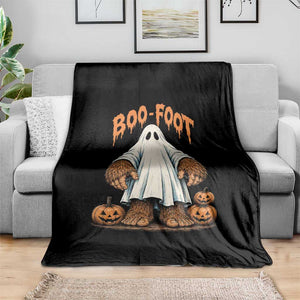 Funny Boo Foot Bigfoot Ghost Halloween Throw Blanket Spooky Sasquatch Cryptid Lover