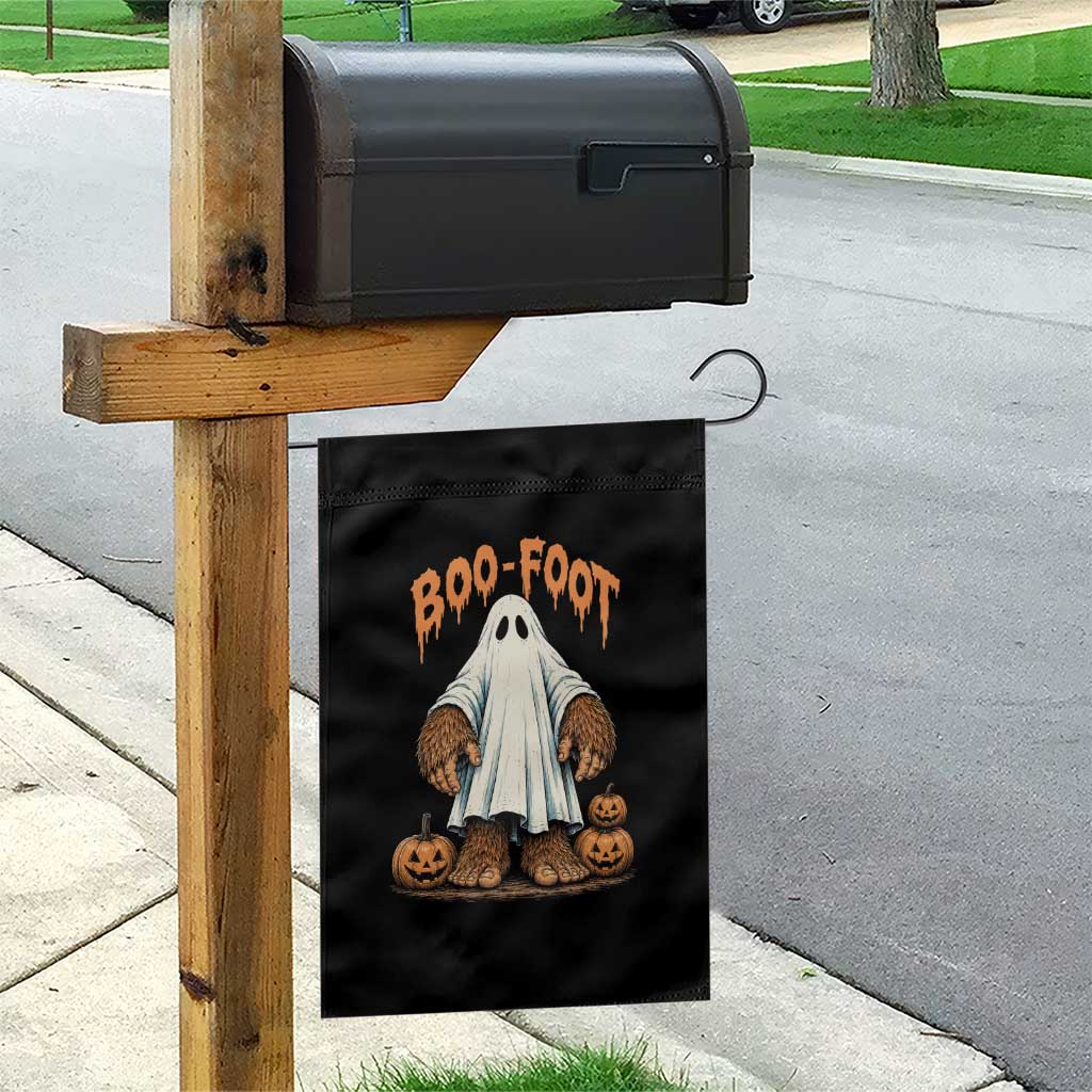 Funny Boo Foot Bigfoot Ghost Halloween Garden Flag Spooky Sasquatch Cryptid Lover