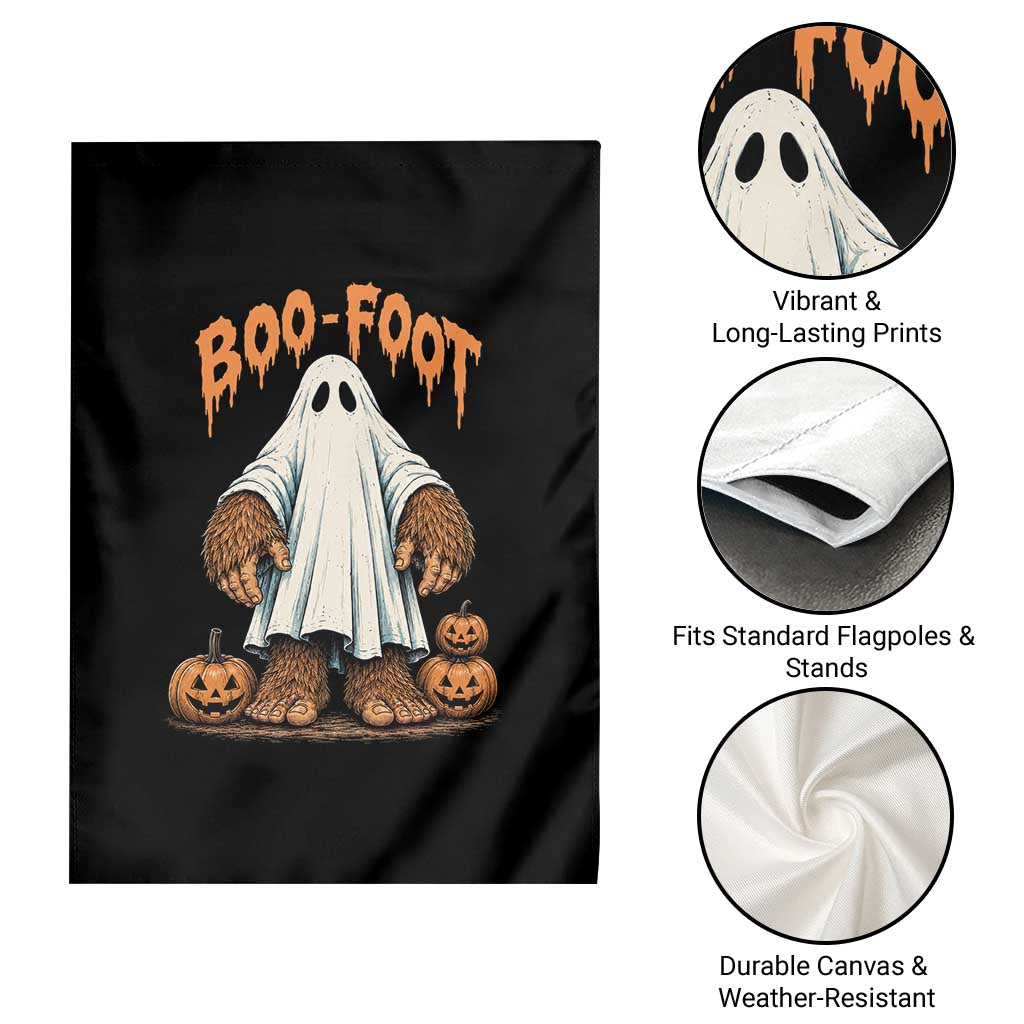 Funny Boo Foot Bigfoot Ghost Halloween Garden Flag Spooky Sasquatch Cryptid Lover