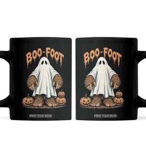 Funny Boo Foot Bigfoot Ghost Halloween Coffee Mug Spooky Sasquatch Cryptid Lover