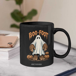 Funny Boo Foot Bigfoot Ghost Halloween Coffee Mug Spooky Sasquatch Cryptid Lover