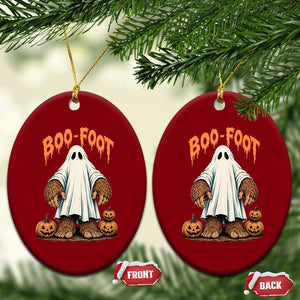 Funny Boo Foot Bigfoot Ghost Halloween Ceramic Ornament Spooky Sasquatch Cryptid Lover