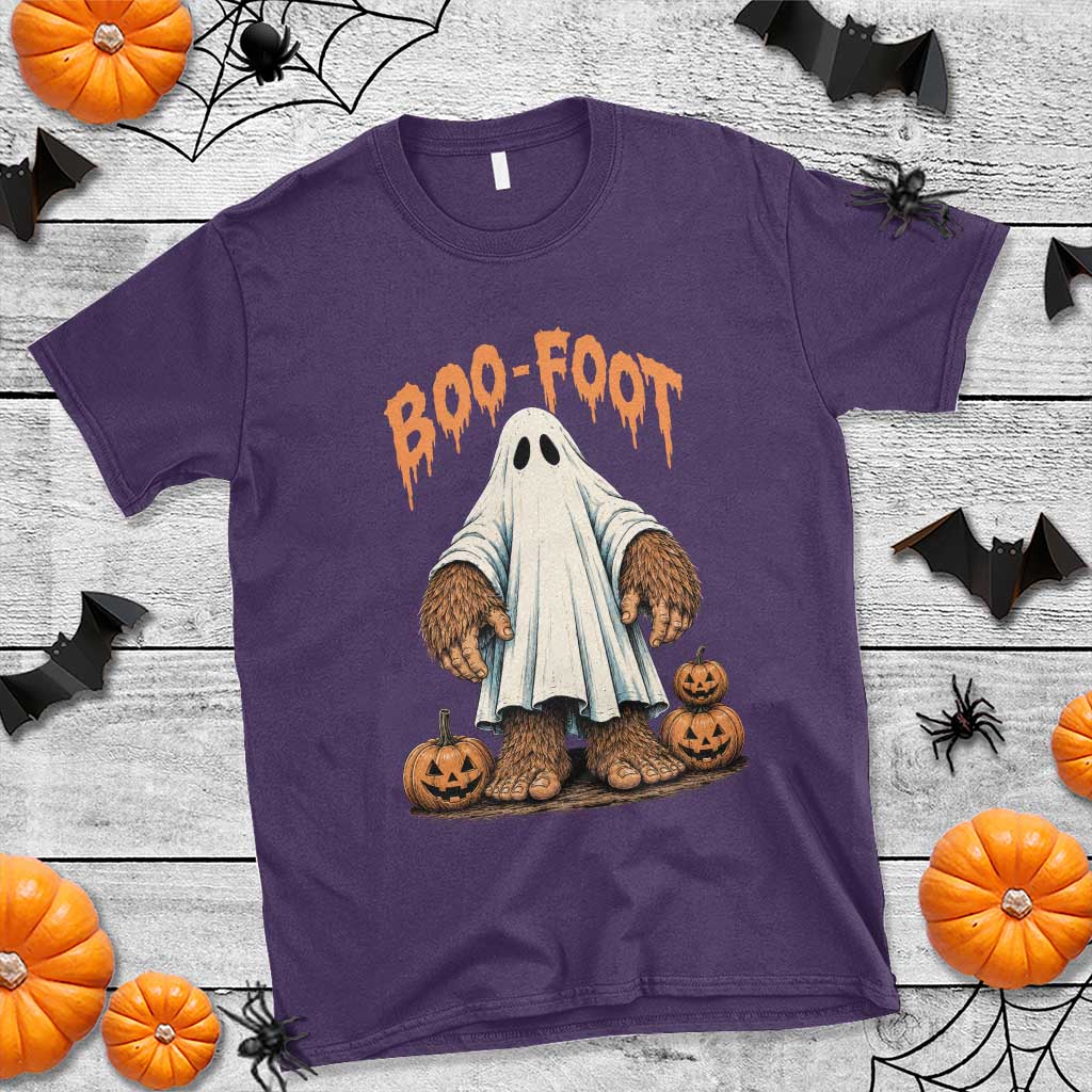 Funny Boo Foot Bigfoot Ghost Halloween T Shirt Spooky Sasquatch Cryptid Lover