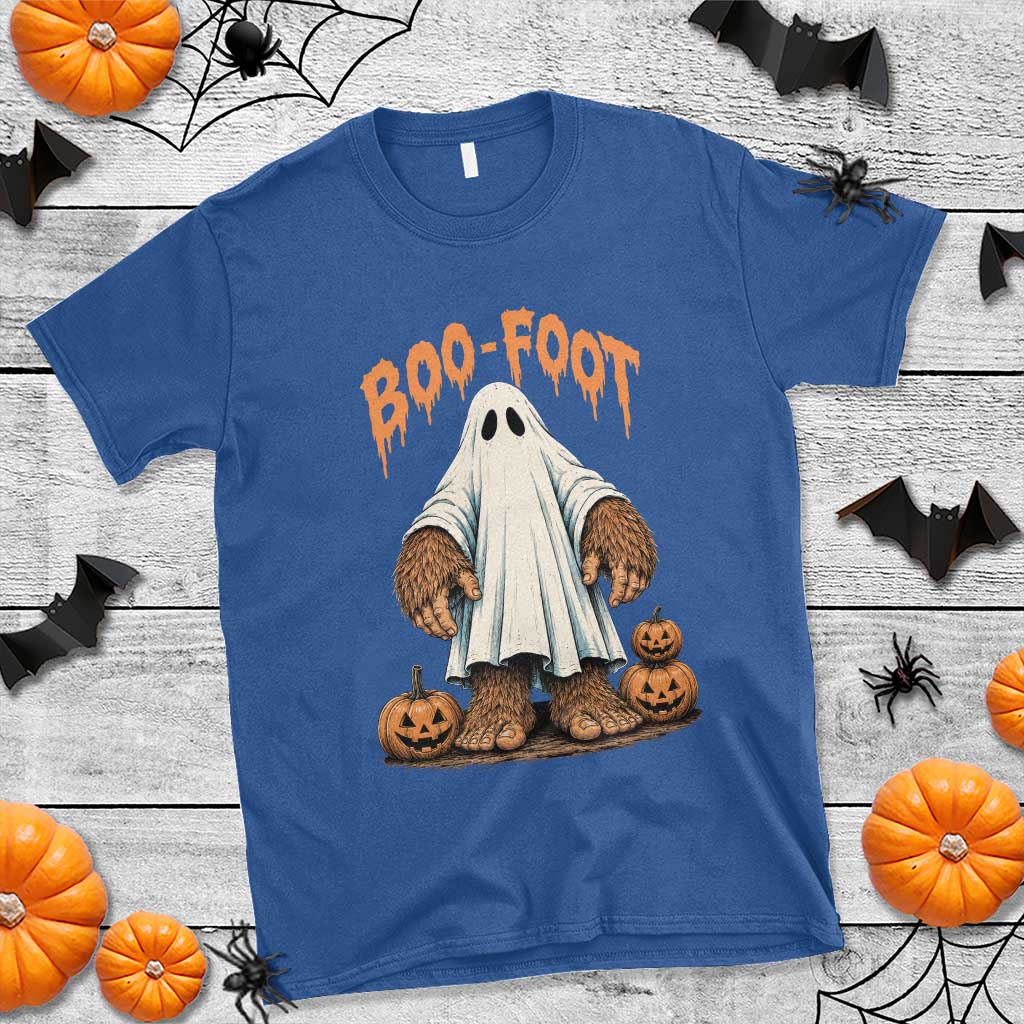 Funny Boo Foot Bigfoot Ghost Halloween T Shirt Spooky Sasquatch Cryptid Lover