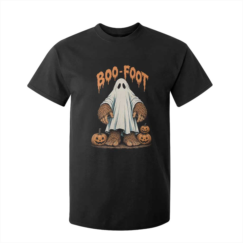 Funny Boo Foot Bigfoot Ghost Halloween T Shirt For Kid Spooky Sasquatch Cryptid Lover