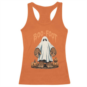 Funny Boo Foot Bigfoot Ghost Halloween Racerback Tank Top Spooky Sasquatch Cryptid Lover